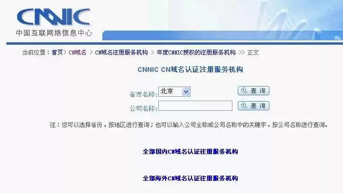 域名注册官方机构，cn域名注册的公司或机构是