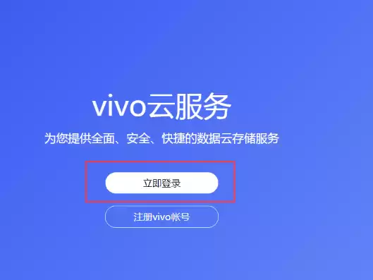 vivo云服务器登录入口，vivo云服务器