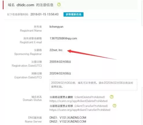 域名注册资料查询，域名注册商查询系统
