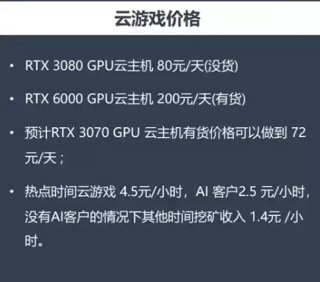 云主机租一年多少钱，云主机租用玩游戏