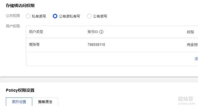 在腾讯云中对象存储可以设置哪些访问权限，cos对象存储腾讯云空间不足