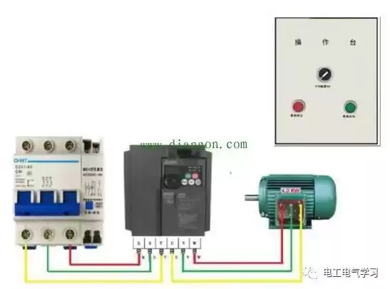 三相异步电动机驱动器接线图，三相异步驱动主机没有冗余制动