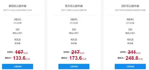 百度云服务器租用价格表，百度云服务器购买