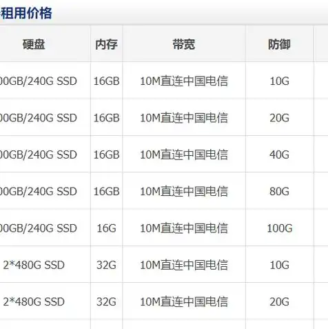 服务器的租用价格，国内服务器租用价格全面解析，品质与性价比的完美结合