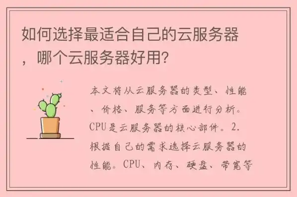 个人购买云服务器哪个划算比较好呢，云服务器选购指南个人购买云服务器哪个划算？全方位解析性价比与性能选择