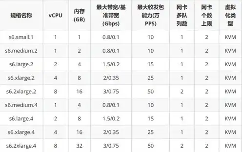 云主机的规格类型包含哪些，云主机规格类型详解，全面解析各类云主机特点与应用场景