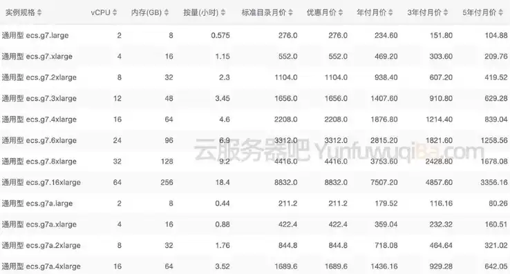 阿里云服务器租用多少钱一年，阿里云国际服务器租用价格一览，一年费用解析及性价比对比