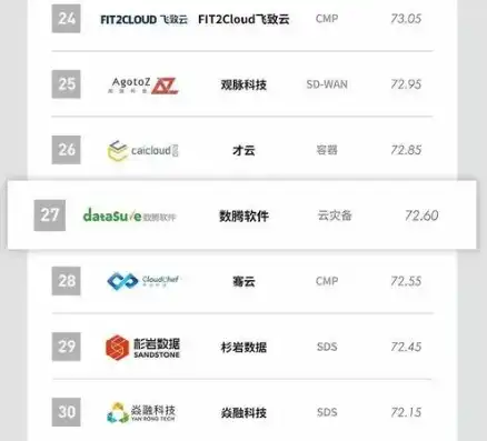 中国云服务器排名榜前十名，中国云服务器排名榜揭晓，前十名服务商深度解析