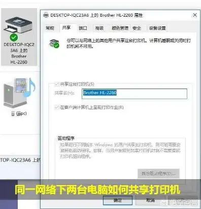 两个电脑主机如何共用一个打印机，巧妙实现资源共享，两个电脑主机共用一个打印机的解决方案