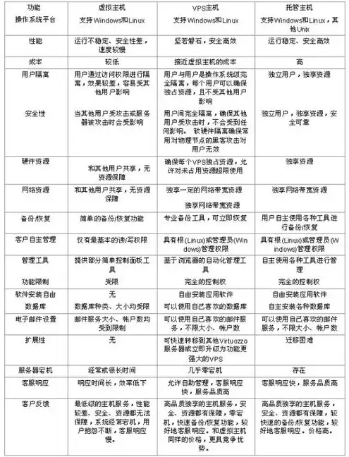 vps和独立服务器区别，深入解析VPS与独立主机的区别，性能、成本与适用场景全方位对比