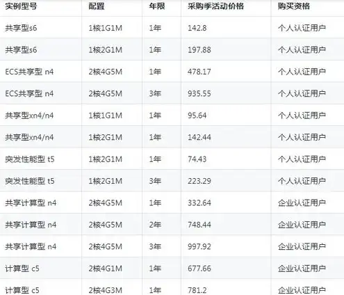 阿里云服务器价格容量多大，阿里云服务器价格容量全面解析，性价比与性能完美结合