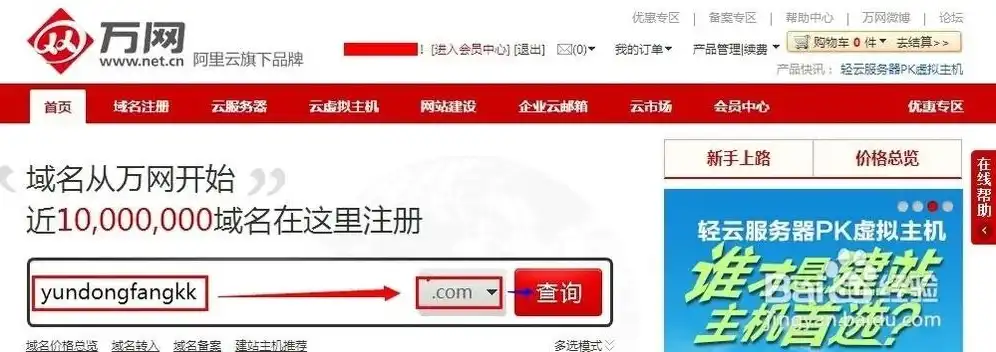 阿里云万网域名注册页面，阿里云万网域名注册攻略，轻松掌握域名注册全流程及注意事项