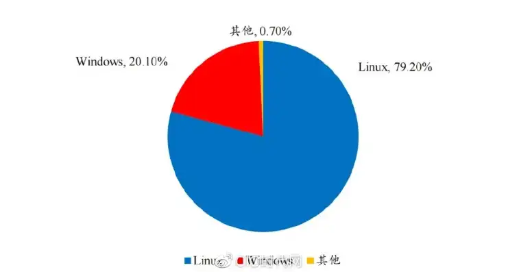 服务器操作系统排行，2023年度服务器操作系统市场份额分析，Linux稳居首位，Windows挑战者众多