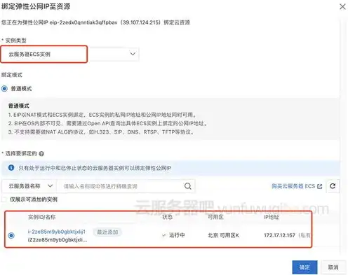 弹性公网ip和公网ip的区别，弹性公网IP与公网IP的绑定应用，解锁云服务的无限可能