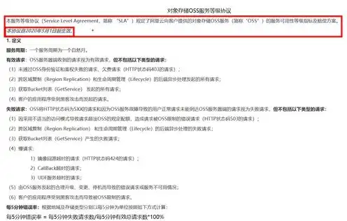 对象存储服务设计可用性不低于多少，对象存储服务设计，确保可用性不低于99.999%，打造稳定可靠的云端存储解决方案