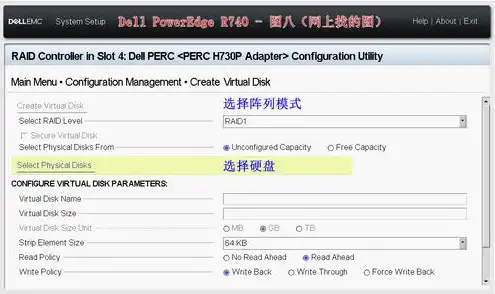 戴尔r740服务器配置单，戴尔服务器R740 RAID配置指南，性能优化与数据安全