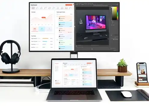两台主机分屏用一台显示器，高效办公新体验，一台显示器实现两台主机分屏操作详解