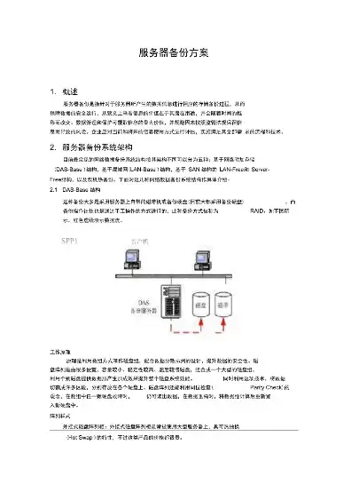 服务器数据备份方案怎么写，全方位保障，高效、安全的服务器数据备份方案设计与实施