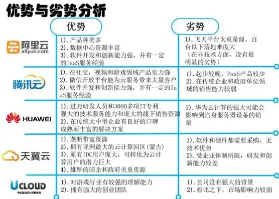 云服务器厂商有哪些，云服务器厂商大比拼，哪家最好用？全面解析各大云服务厂商的优劣势