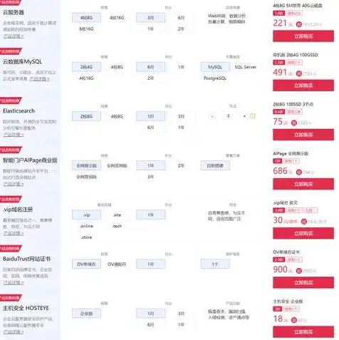 企业云服务器价格，企业云服务器全面解析，价格、性能与选择指南