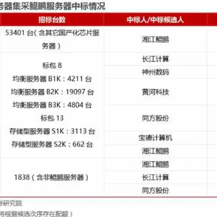 信创服务器入围名录公布，信创服务器入围名录揭晓，国产服务器产业迈向新高峰